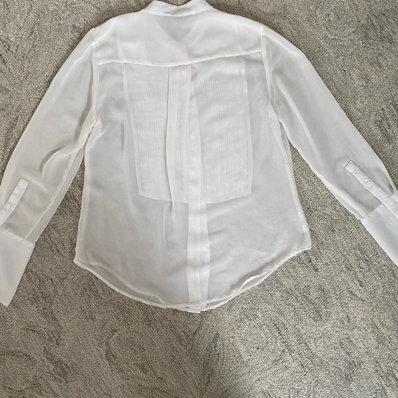 Banana Republic White Pleated Button-Up tuxedo shirt - Picture 7 of 7